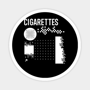 Cigarettes After Sex ∆ Black White Brutalism Magnet